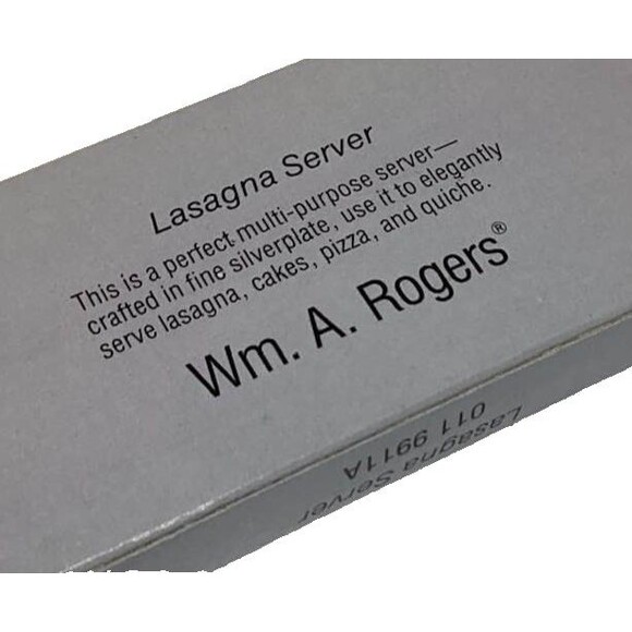 Wm A Rogers Lasagna Server Multi Purpose Silverplate Etched Wedding Box Vtg NEW - Picture 3 of 4